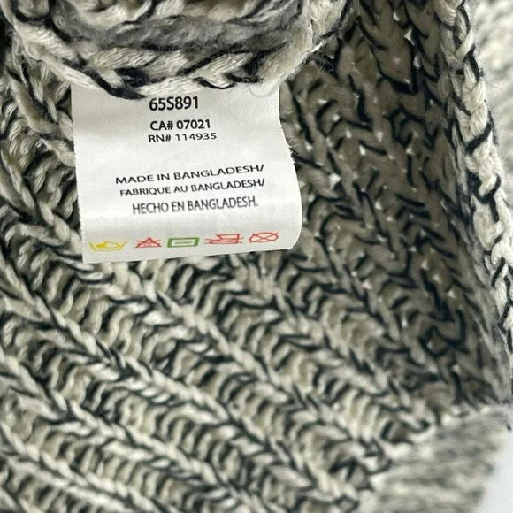 RD Style Sweater Womens Sz M Gray Knitted Crew Neck Stretch Pullover Long Sleeve - Picture 9 of 11